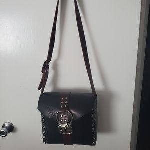 Luttrell Leather, beautiful, custom-made leather  cross body bag.